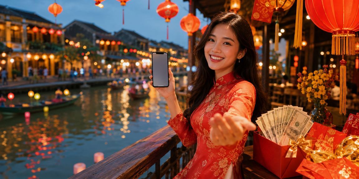 Phong bao đỏ ưu đãi casino cùng cà phê Hội An