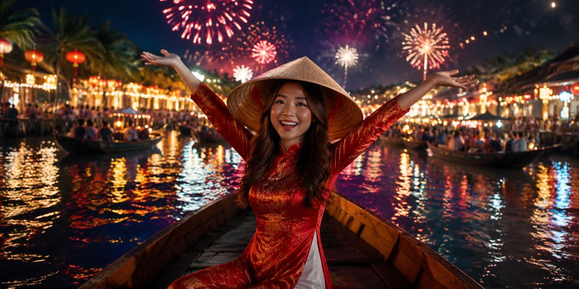 Không khí cá cược sôi động bên dòng sông Mekong với nón lá Việt Nam